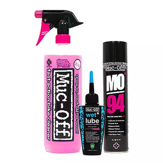 Kit De Nettoyage Muc-Off Cleaner 1L + MO94 + Wet Lube 1 Kit De Nettoyage Muc-Off Cleaner 1L + MO94 + Wet Lube